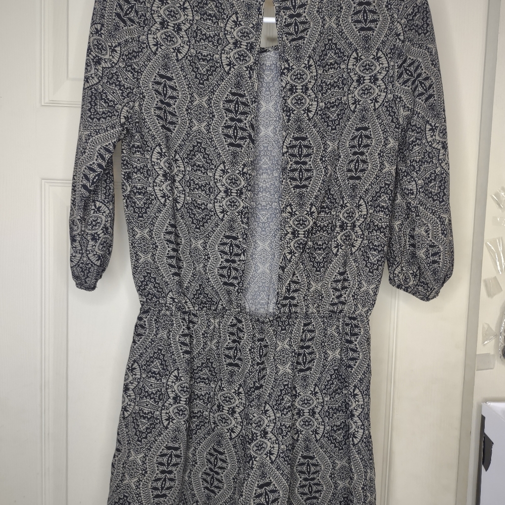 Woman's Geometric Pattern Design Short Romper Siz… - image 3